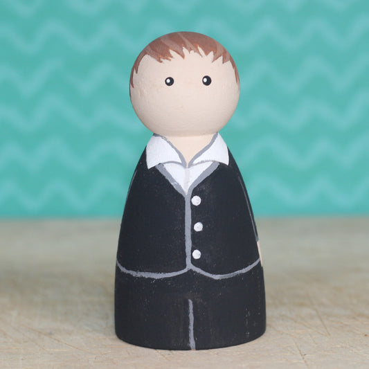 Jewish boy with Kippah peg doll