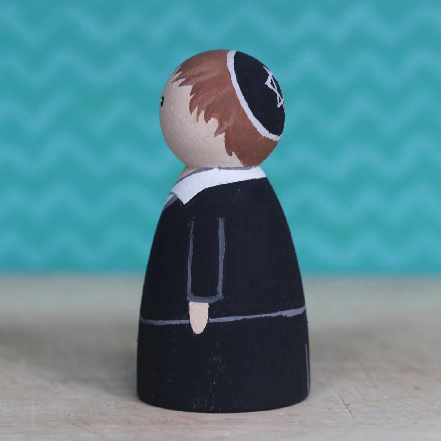 Jewish boy with Kippah peg doll