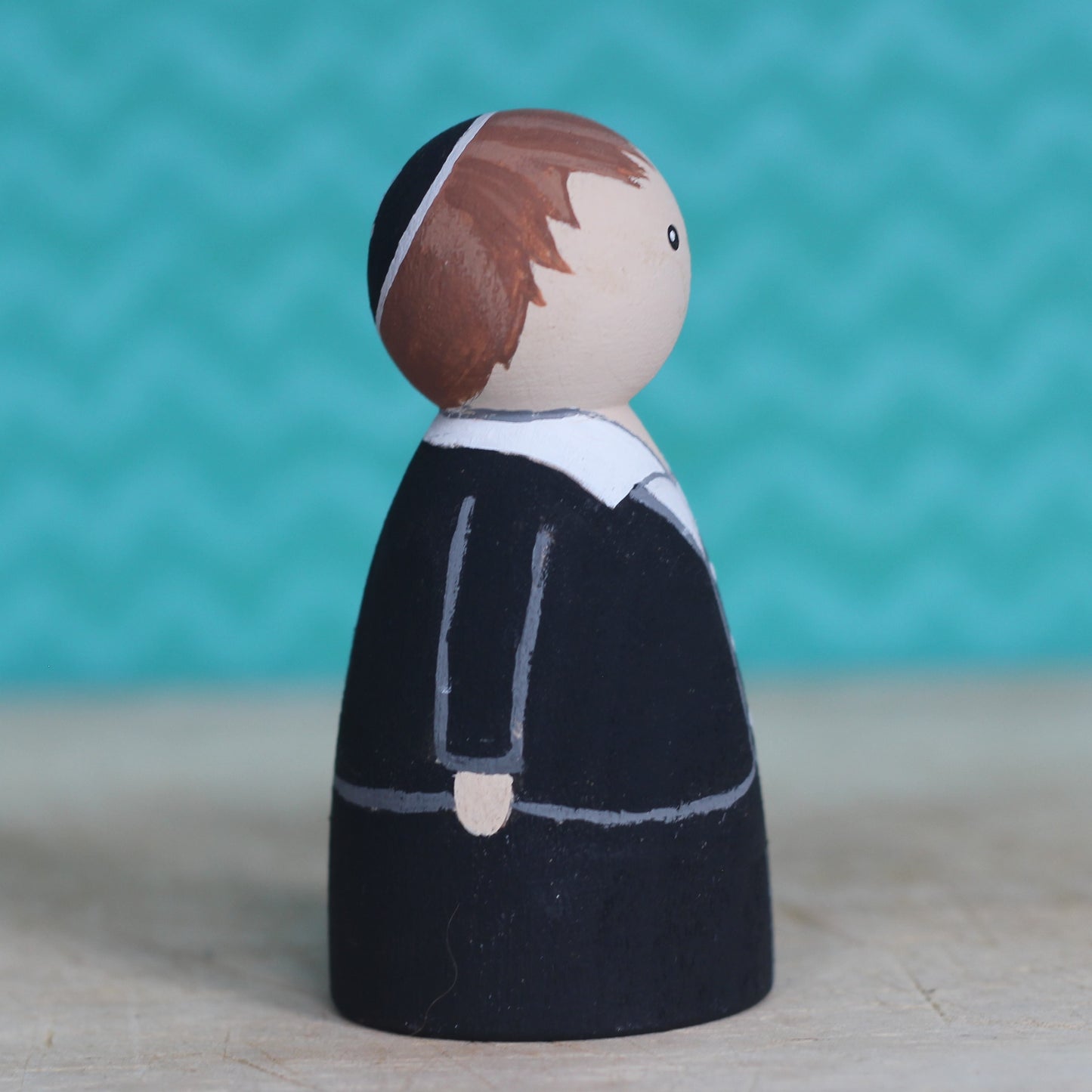 Jewish boy with Kippah peg doll