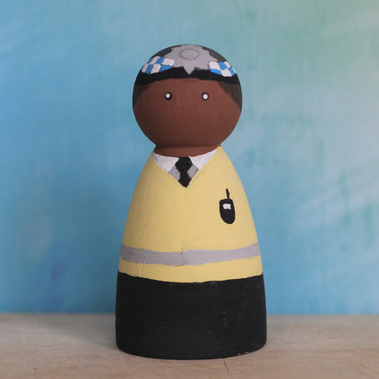 Police woman peg doll