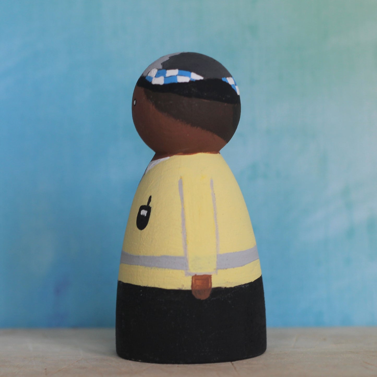 Police woman peg doll