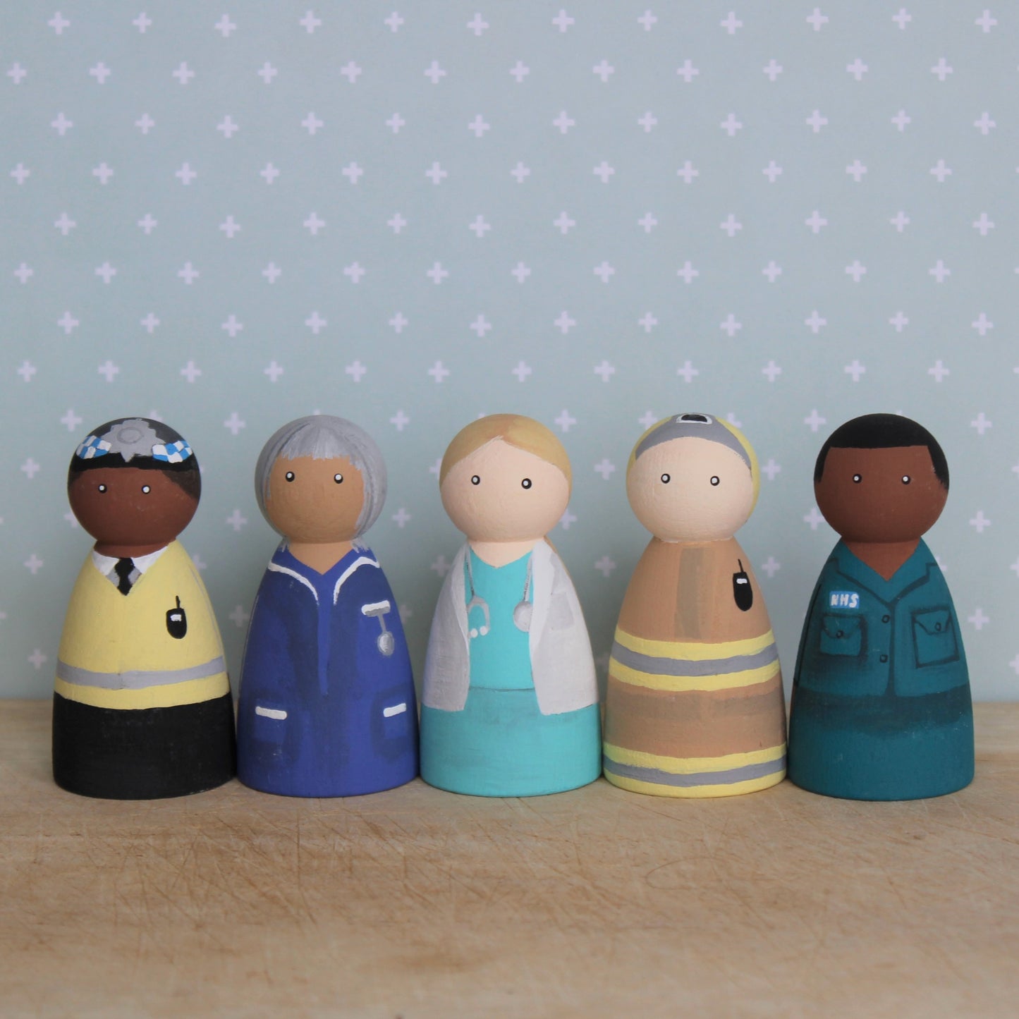 Emergency services collection (5 peg dolls)