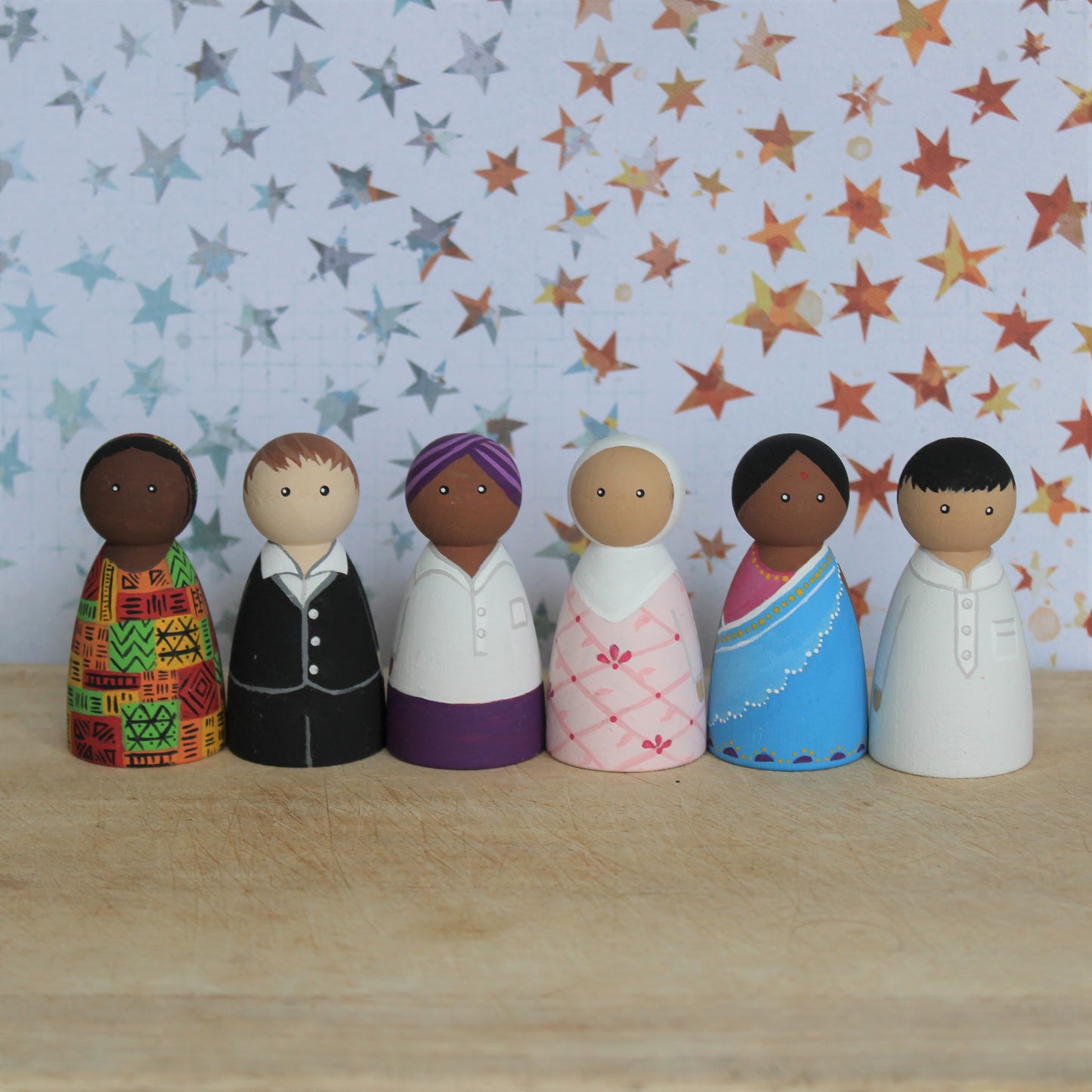 Celebrating diversity collection (6 peg dolls)