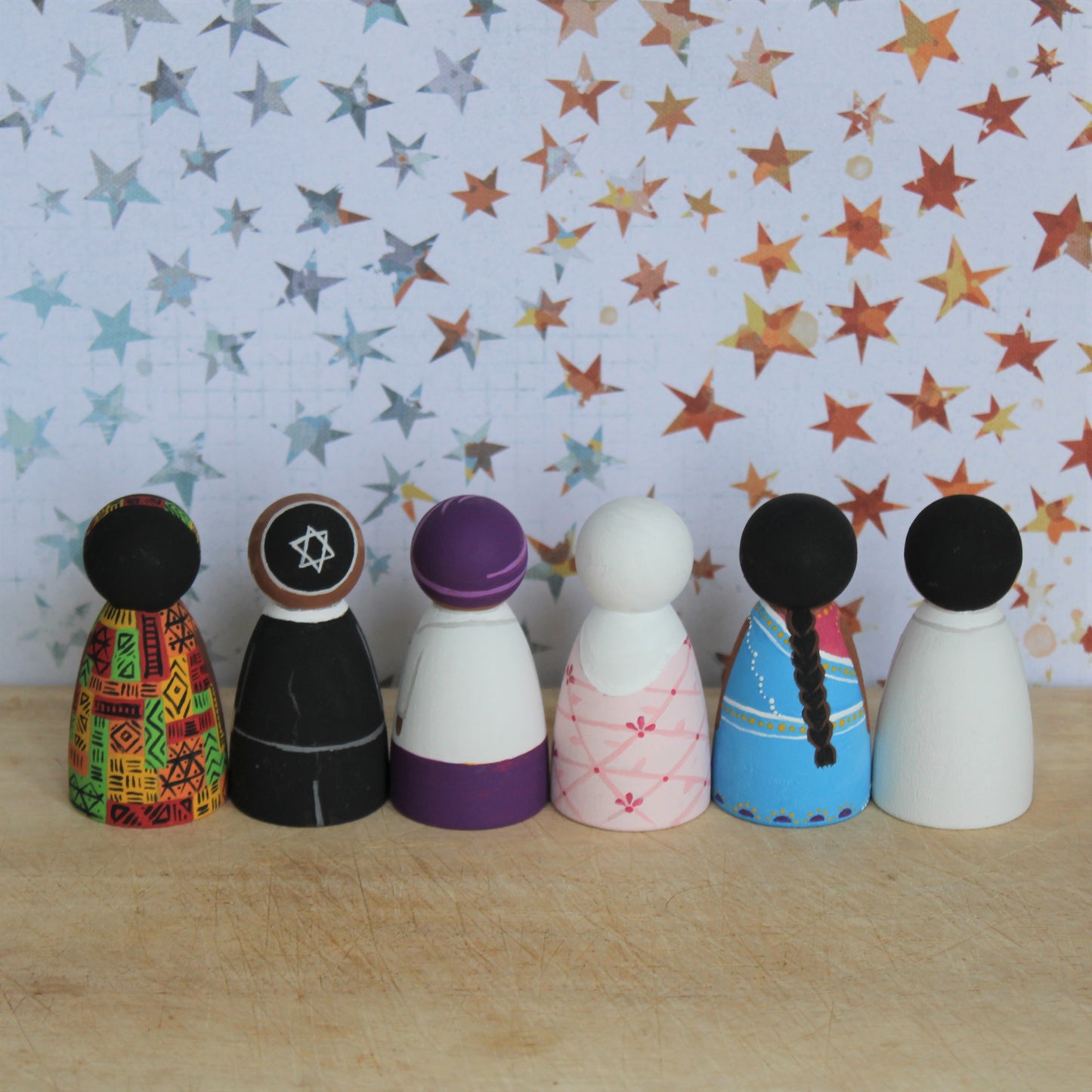 Celebrating diversity collection (6 peg dolls)